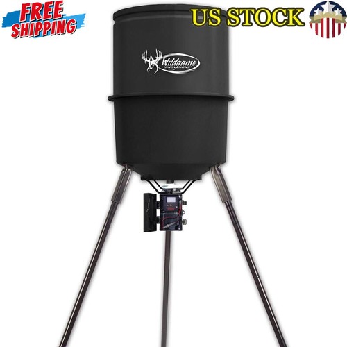 Automatic Wildlife Feeder 30 Gallon Quick Set Adjustable Timer W/ Varmint Guard