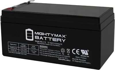 Mighty Max ML3-12 - 12 Volt 3 AH F1 Terminal Rechargeable SLA AGM Battery