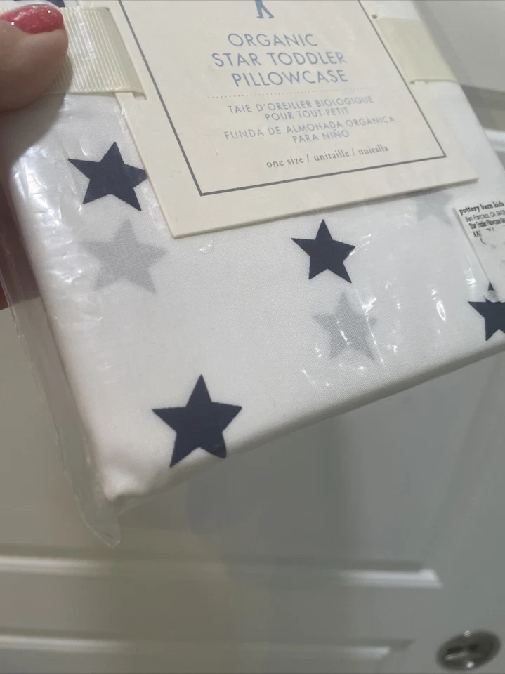 Pottery Barn holiday Toddler Star gift Batman kid boy Pillowcase blue USA , - Image 2 of 4