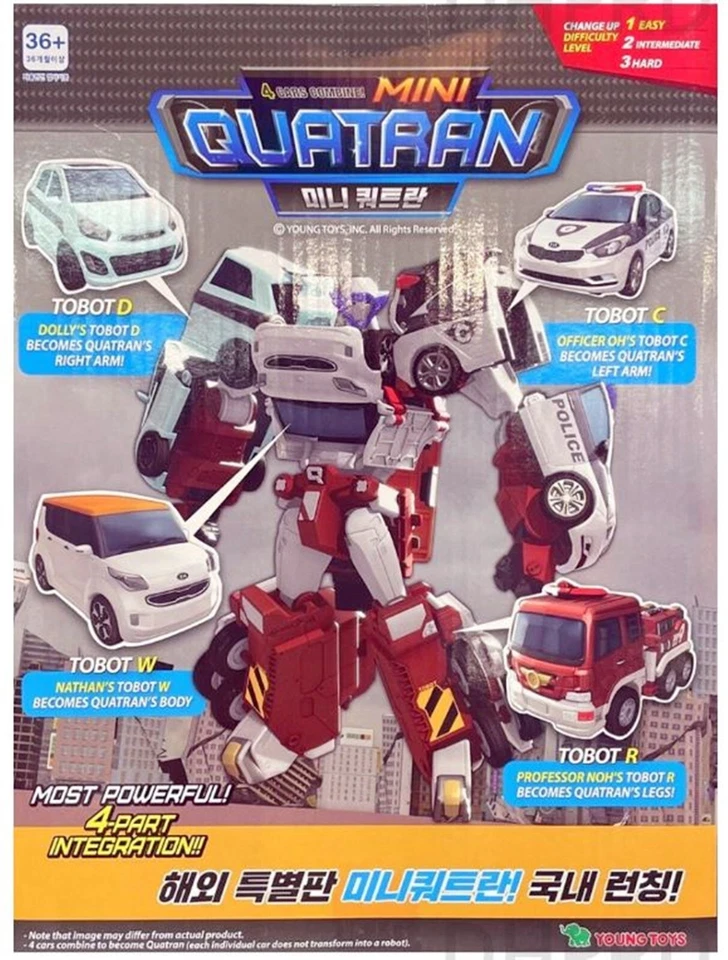TOBOT V 2023 Mini QUATRAN 4-Cars Combine Integration Transformer Robot Kids Toy - Image 3 of 4