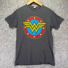 VTG Wonder Woman Circle Logo T Shirt Adult Unisex S Emblem Cotton Fruit of Loom