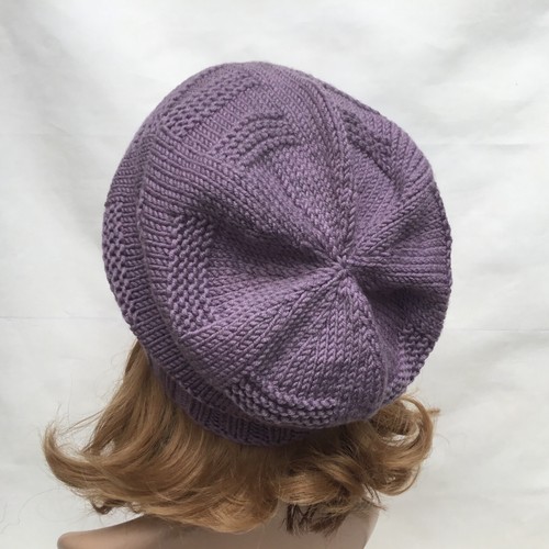KOALA KNIT HAND KNITTED LADIES TEENS SIZE L CREAM, BLUE MERINO WOOL SLOUCHY HAT - Picture 65 of 81