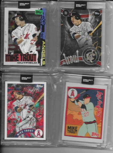 Topps Project 2020 MIKE TROUT Lot of 4 - 35-51-63-85 w/Box
