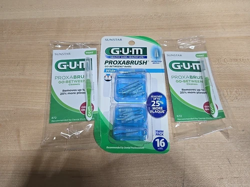 Lot Proxabrush Go-Betweens Refills Wide Compatible Permanent 2x Tight Handle 872