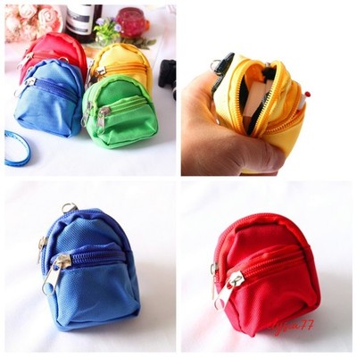 1:6 Scale Dollhouse Miniature Dress Backpack Fashion Cloth Bag Schoolbag Doll Up