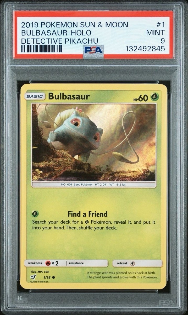 2019 Pokemon Detective Pikachu # 1 Bulbasaur Holo PSA 9 Card MINT NEW CERT! | eBay 2019 Pokemon Detective Pikachu # 1 Bulbasaur Holo PSA 9 Card MINT NEW CERT! | eBay