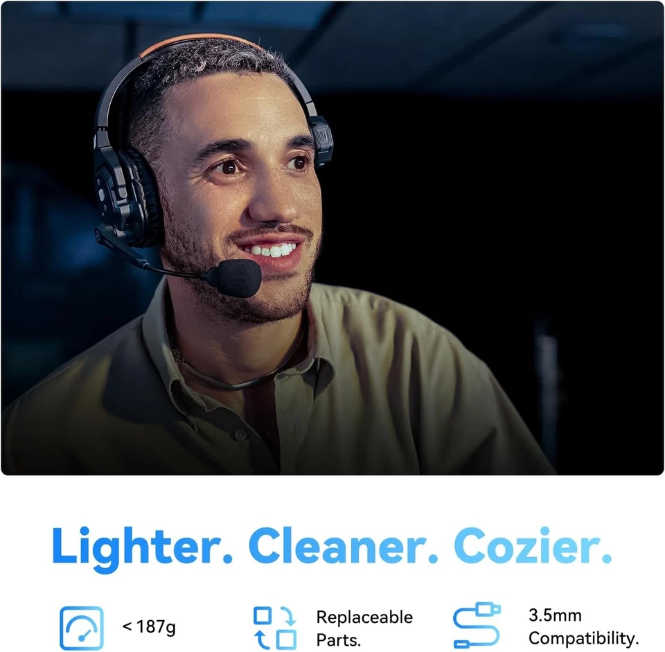 Hollyland Solidcom SE Full Duplex 2-Users Wireless Intercom Headset System - Image 3 of 4