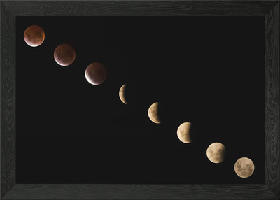 Mond 52 gerahmtes Wandbild Poster Leinwanddruck Bild