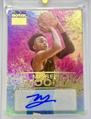 2021 SkyBox Metal Universe Premium Gold Auto #28 Moses Moody RC SSP