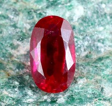 AGI Certified Natural Beryl Bixbite Red Emerald 6.70 Carat Oval Gemstone T13847