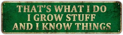 Funny Garden Decor Vintage Metal Tin Sign - Outdoor Funny Wall Decor -(4'' x 16'')