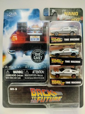 Jada Nano Hollywood Rides - Back To The Future I, II & III Time Machine Delorean