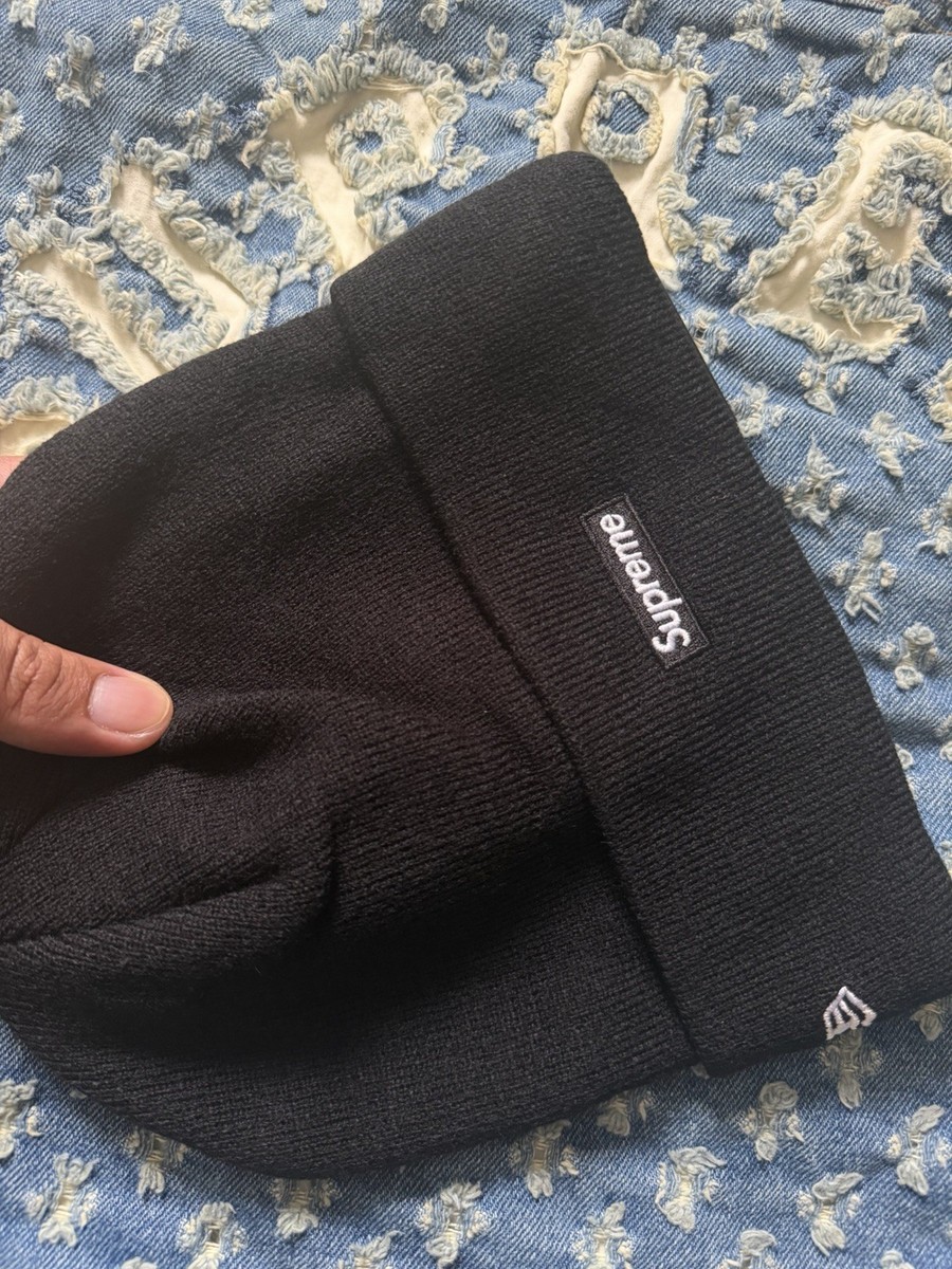 New in Box Supreme New Era S Logo Beanie (FW22) Black | eBay