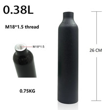 4500psi PCP Paintball 0.38L HPA Cylinder Alloy Air Tank Bottle M18 1.5 thread