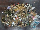 HUGE Costume Jewelry Lot Vintage Over 7lbs Some Wearable  Repair As-is Harvest