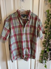Ralph Lauren Plaid Mens Dress Shirt Large 4714 Vintage 1970-80s Label