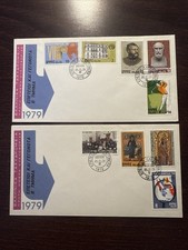 GREECE FDC COVER 1979 YEAR ANNIVERSARIES HIPPOCRATES MEDICINE GOLFER PARLAMENT