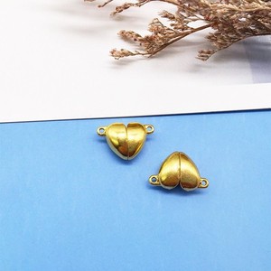 Authentic 10Pairs Gold Tone Heart Metal Magnetic Clasp Closure Finding Connector ZF36