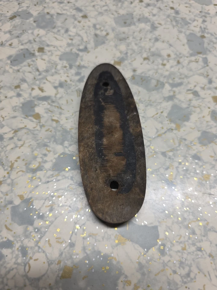 Placa de topo marrom vintage original 5-5/16” x 1-13/16” EUA! - Imagem 2 de 3