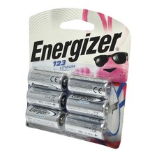 Energizer 123 Lithium 6 Batteries -New Sealed