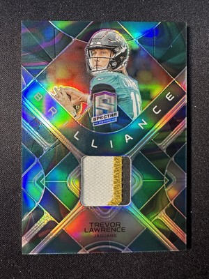2023 Spectra Trevor Lawrence Prizm Brilliance Patch 2 /4 3-Color Patch Jaguars