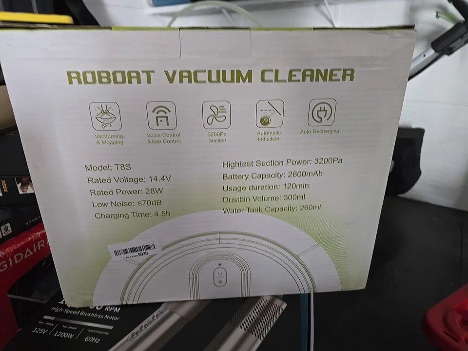 T8S 二合一机器人吸尘器及拖把 - 语音和应用程序控制,阅读说明 — 第 2/2 张图片