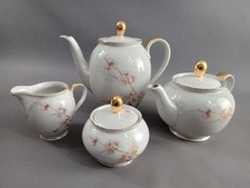 Kaffeekanne Teekanne Zuckerdose Milchkännchen großes Kernstück florales Muster !