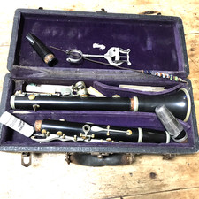 Vintage Wood Clarinet Harry Pedler Co Elkhart IN Original Case Accessories Band