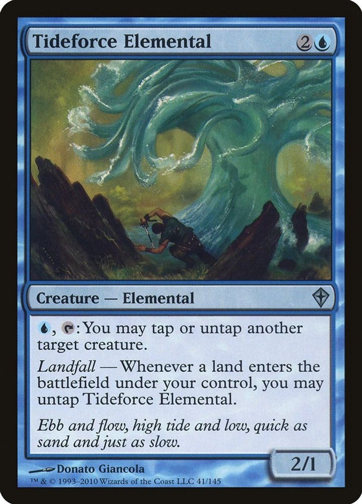 2010 Magic: The Gathering: Worldwake - Tideforce Elemental (#41, U, Near Mint)
