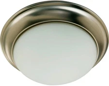 Quorum International Q3507-14 2 Light Flushmount Ceiling Fixture - Nickel