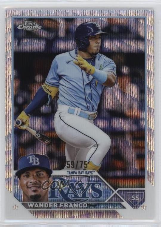 2023 Topps Chrome Blue Wave Refractor 59/75 Wander Franco #71 0z9n