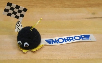 Vintage Monroe Racing WEEPUL Fluffy Pom-Pom Stick-On Feet Googly Eye