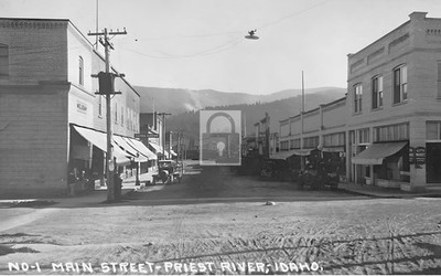 Main Street View Priest River Idaho ID - Reprint