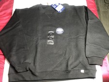 VINTAGE Russell Athletic Sweatshirt Men M Black Blank Crew Neck Dri-Power New