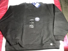 VINTAGE Russell Athletic Sweatshirt Men M Black Blank Crew Neck Dri-Power New