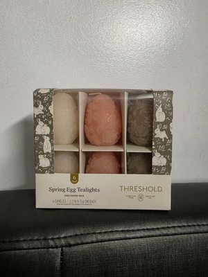 New 6pc Easter Egg Figural Tealight Candle Set Threshold Target 2026