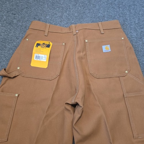 Pantalone da lavoro Carhartt Loose Fit 34X32 Firm Duck doppio davanti B01-M marrone nuovo - Foto 5 di 7