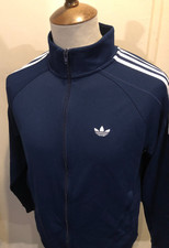 RETRO ADIDAS TRACKSUIT TOP SIZE SMALL BLUE