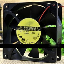 AD1224MB-F91GP DC 24V 0.68A 12038 12CM 120 120 38mm 2 Wires Cooling Fan