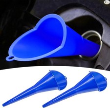 2 PCS Oil Funnel, Automotive Multi-Function Plastic Fuel Funnel 2PCS-Blue