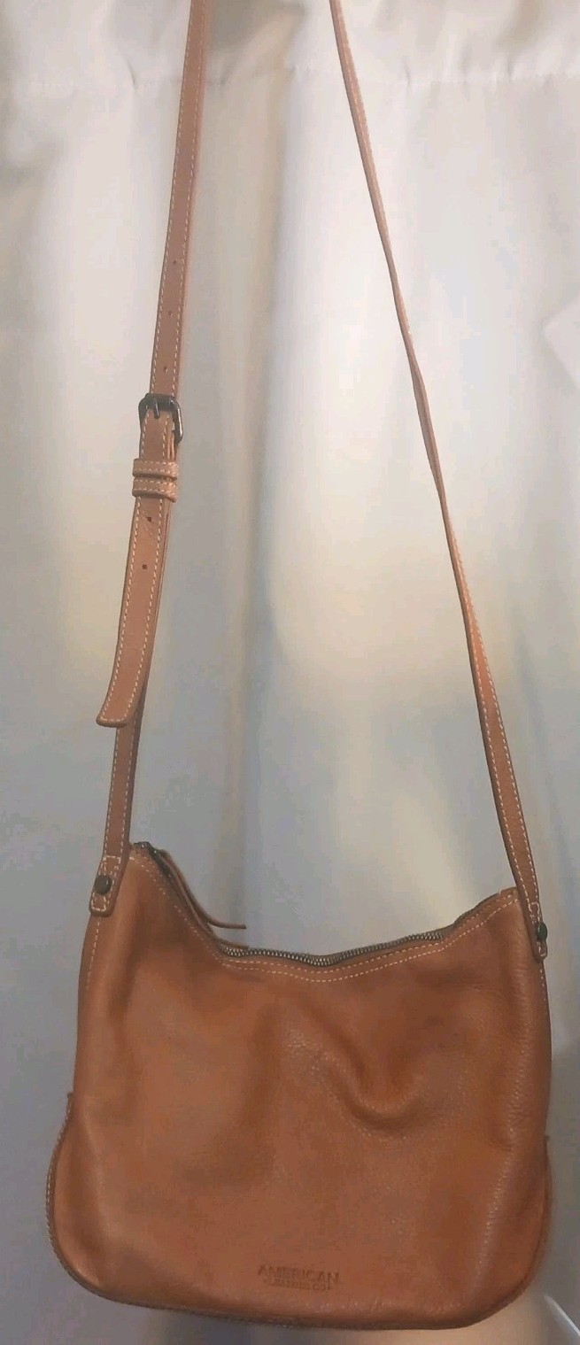 American Leather Co Dayton Crossbody Bag Women’s Brown Leather Adjustable Strap