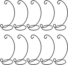 Christmas Ornament Display Stands 9In, 10 Pack Black Iron Hanging Stand Rack Hol