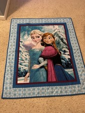 Handmade Lap Quilt Elsa Anna Frozen Finished Blanket 39  X 46  