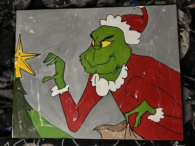 How the Grinch Stole Christmas He s A Mean One Painting