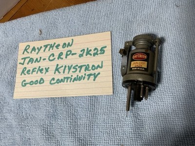 1 RAYTHEON JAN-CRP-2K25 REFLEX KLYSTRON 397A Tube 723AB 2K25 GOOD CONTINUITY