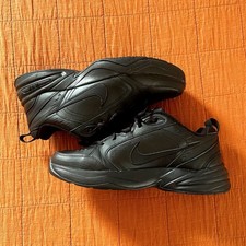 Nike Air Monarch IV Sneakers Mens Size 11 Triple Black Comfort Shoes 415445-001