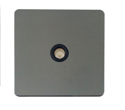 Schwarz Nickel Einzeln TV Koaxial Steckdose TV / Fm