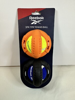 NWT Reebox Big Dog Toy 2PK TPR Tennis Balls Your Dog Will