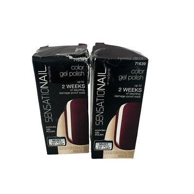 RARE Shade 2 PACK SensatioNail Color Gel Polish 71639 BERRY DROP Shade NOS *READ