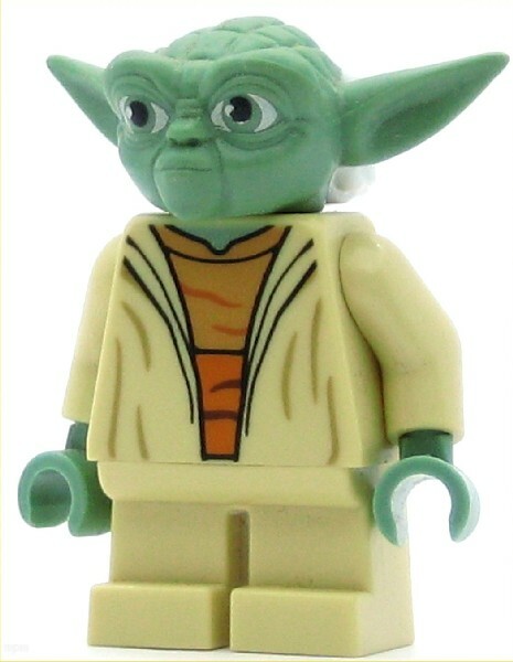 LEGO Star Wars Minifigure Yoda Clone Wars White Hair (Genuine)